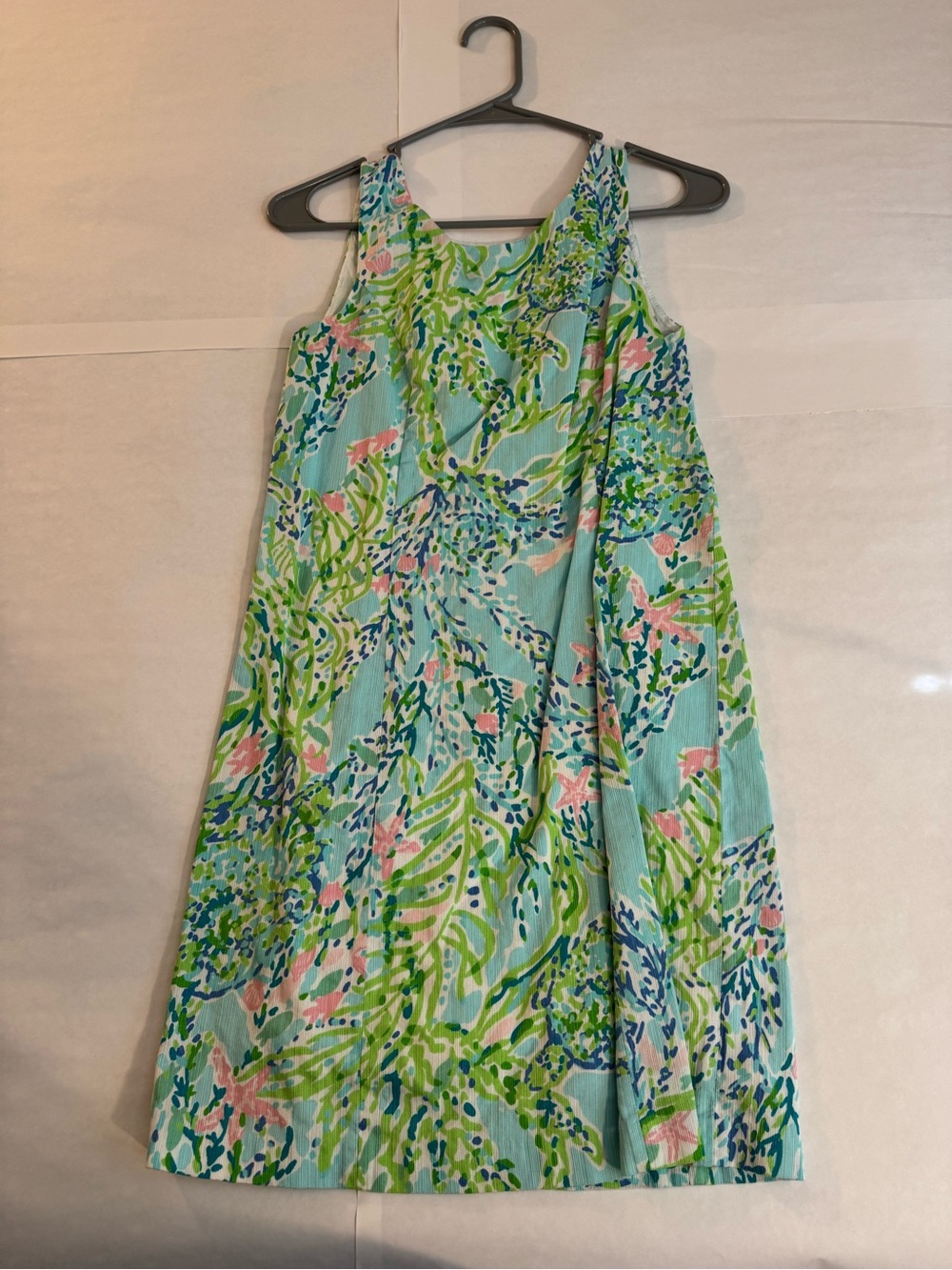 Sleeveless Light Blue Floral Casual Dress